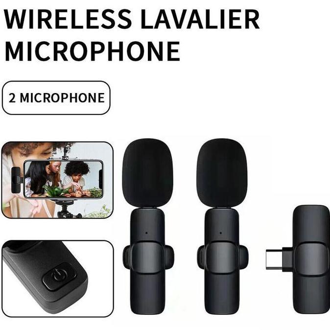 1dozzketer - Microphone Wireless Mic Clip On YouTube Wireless USB / Mic YouTuber Bluetooth Mikrofon 
