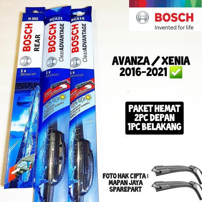 NEW WIPER KACA DEPAN BELAKANG COCOK UNTUK AVANZA XENIA GRAND FRAMELESS PISANG BOSCH