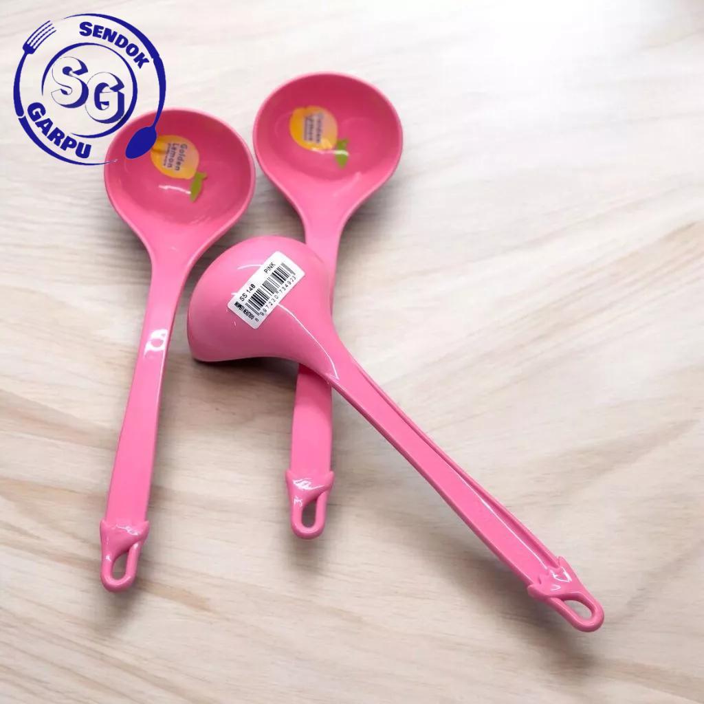 Sendok Soup Pink Golden Lemon Plastik Centong Ss-148/Ss-147