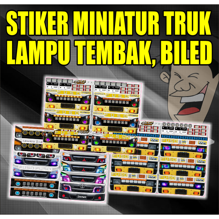 stiker lampu biled truk livery truk Truk oleng la,pu tembak by sipalui