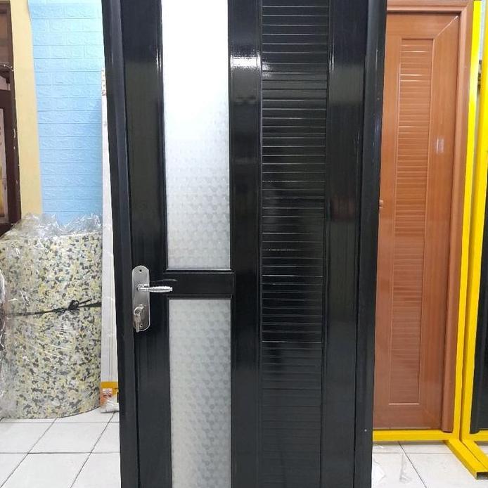 Pintu upvc platinum M4 90x200 set dengan engsel & kunci