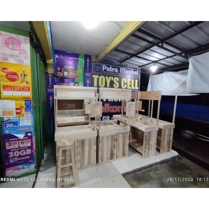 Terlaris Promo Meja Jualan Lipat Meja Booth Portable Full Kayu