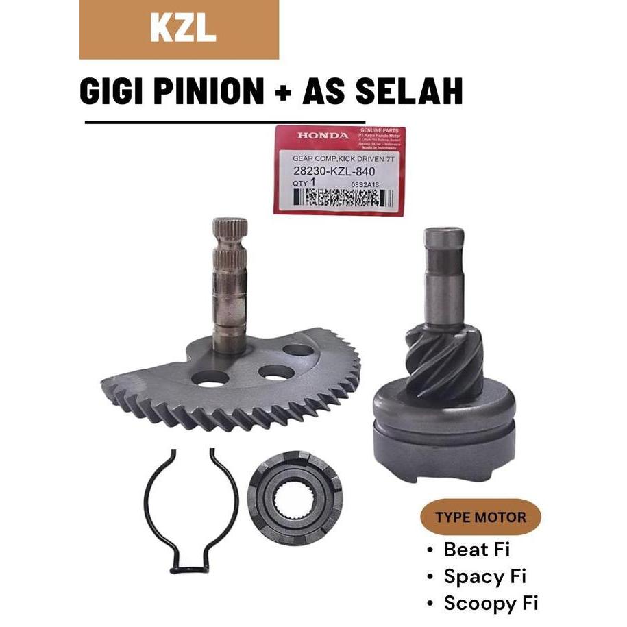 Paket Gigi Pinion + As Selah Beat Fi F1 Stater Kasar 2013-2015 KZL Motorcycle Foto Asli