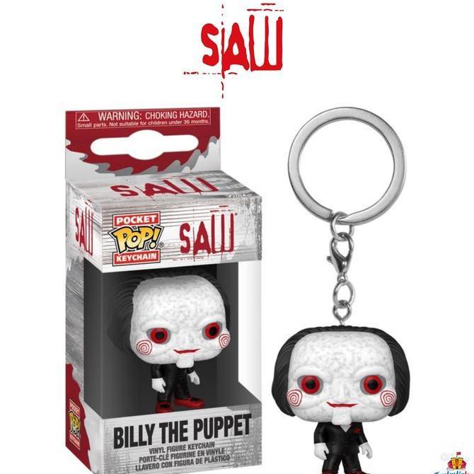 HOT SALE FUNKO POP POCKET KEYCHAIN SAW 10TH ANNIVERSARY- BILLY THE PUPPET TERMURAH
