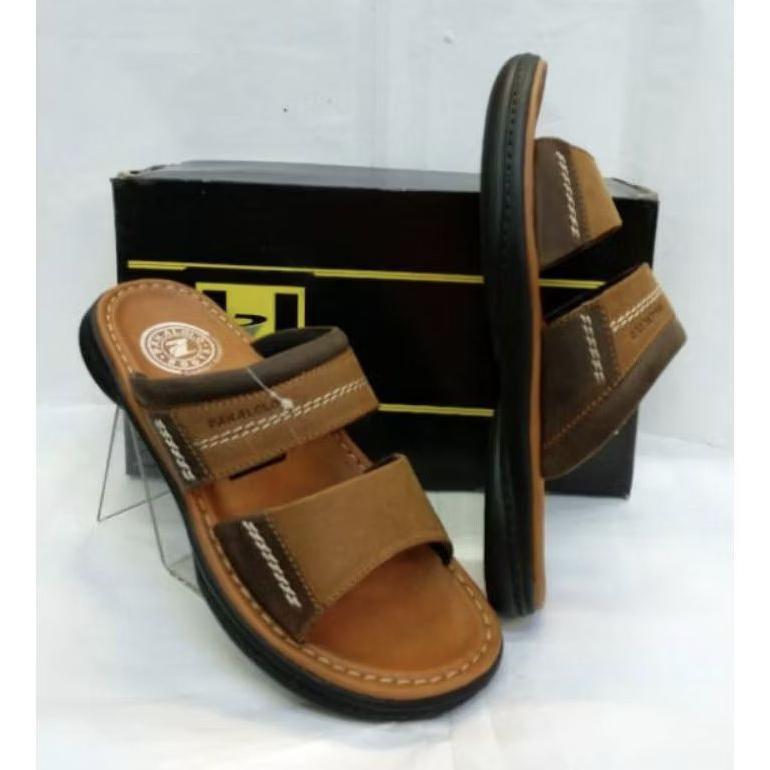 Diskon Pakalolo 0875 Leather Original / Sandal Slide Pria Kulit Asli New/Arival