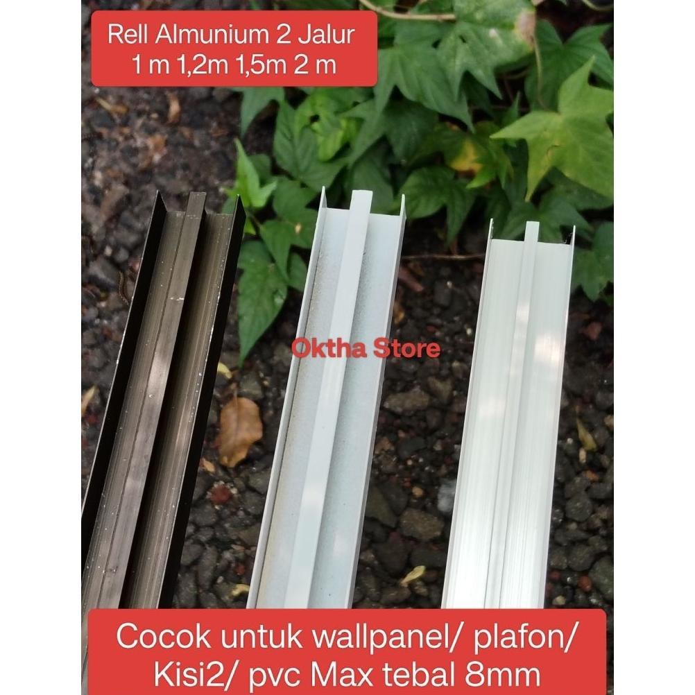 [ 1 METER ] Rel Etalase / Rel Showcase / Rel Kolong Dapur / Rel Aluminium / Lis Alumunium