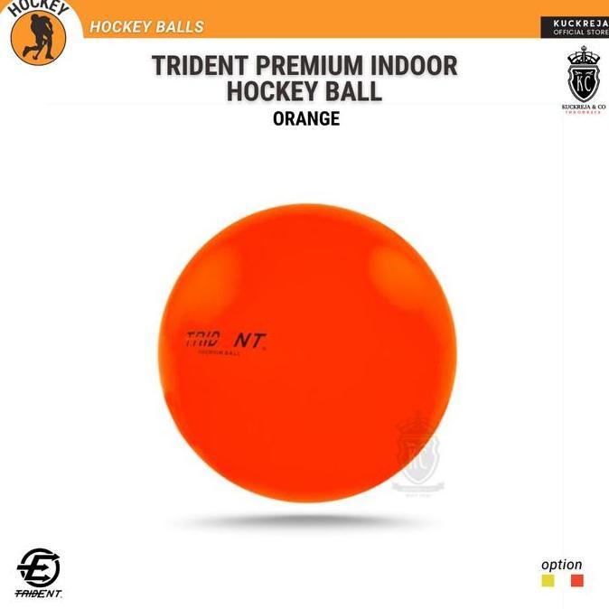 Trident Premium Indoor Hockey Ball - Bola Hockey Indoor Orange