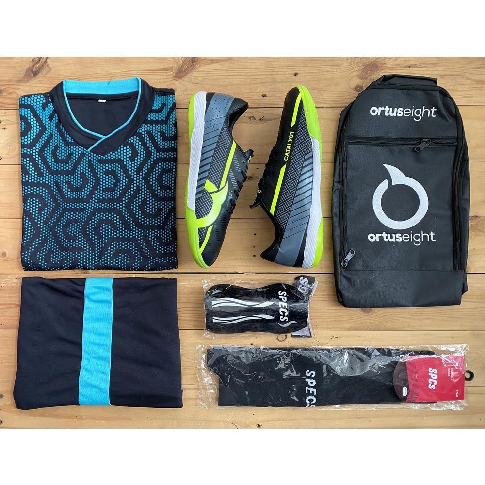 Free Ongkir Sepatu Futsal 5 In 1 Beli Sepatu Futsal Ortus Sudah Termasuk Jersey, Kaos Kaki, Tas, Dek