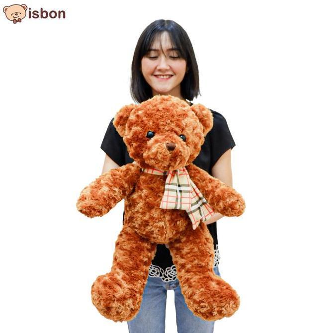 Boneka Teddy Bear Istana Boneka Snail Tan With Ribbon SNI Istana Boneka