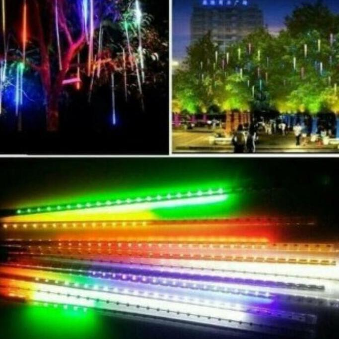 lampu led meteor rainbow lampu led meteor merah putih / lampu dekorasi MS