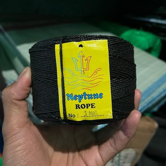 Tali Tambang PE 1mm 200 meter Neptune - Tambang Kecil / Tali Tampar 1 mili Warna Hitam