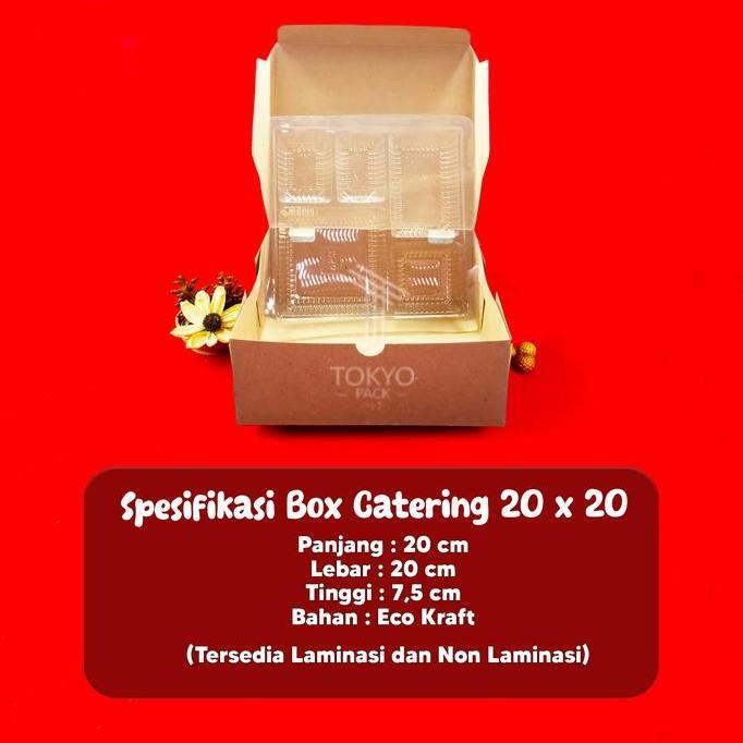 KOMARIJUILI - [ISI PER PACK] DUS BOX NASI DUPLEX - DUS BOX CATERING - DUS BOX ACARA UK 20 X 20