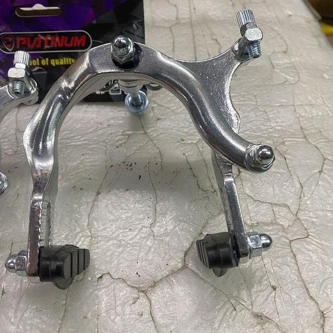 Promo Rem U Brake Long Panjang Platinum Alloy Silver Like Tkw800 - Rem Ubrake Platinum Panjang Inclu