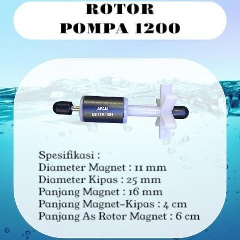 ROTOR KIPAS IMPELLER MAGNET MESIN POMPA CELUP SPAREPART AQUARIUM