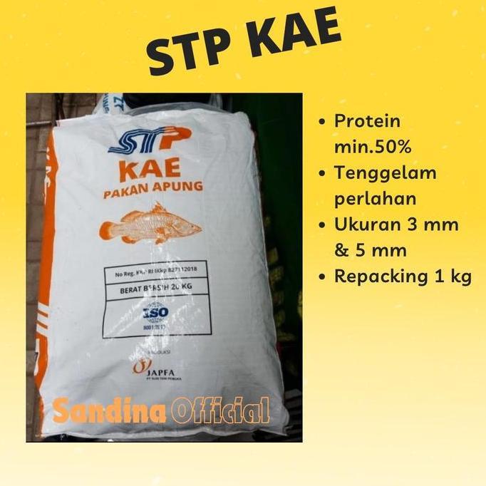 STP KAE 1 KG PAKAN PELET IKAN KOI KAKAP AIR TAWAR HIAS KARI HAKU