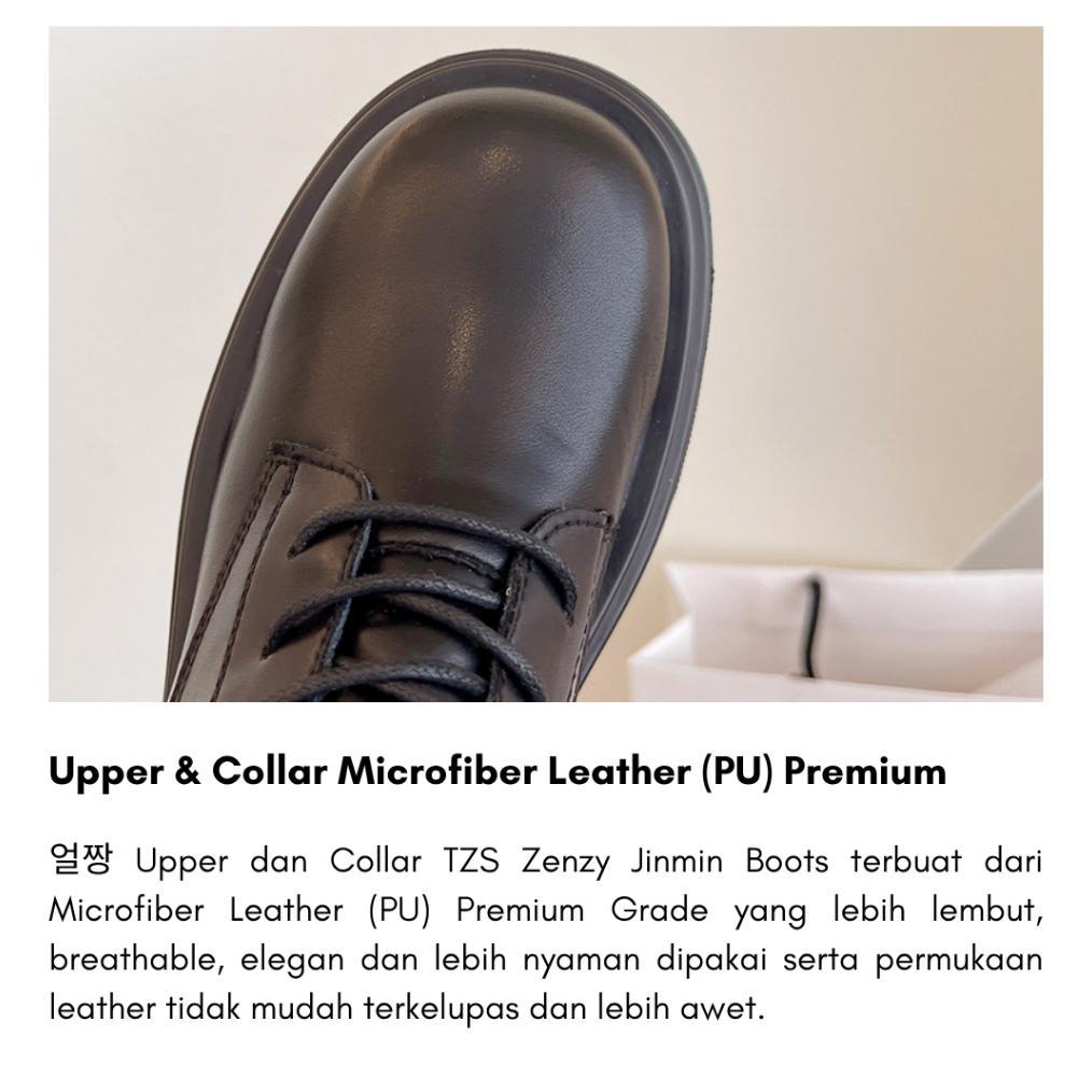 HEMAT TZS Zenzy Jinmin Boots - Sepatu Boots Wanita - Boots Hitam - Boots Korea Fashion