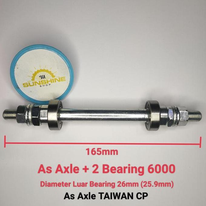 Promo As Axle Hub Belakang Khusus Bearing Sepeda Bmx Fixie Mini Onthel Untuk Gir Drat Freewheel Sing