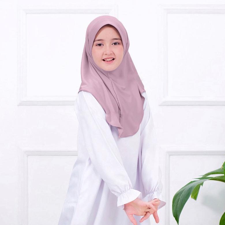 HEMAT Hijab Bergo Hamidah Jersey (Label Ori PUTRI) Jilbab Sekolah Pinguin Anak Hijab
