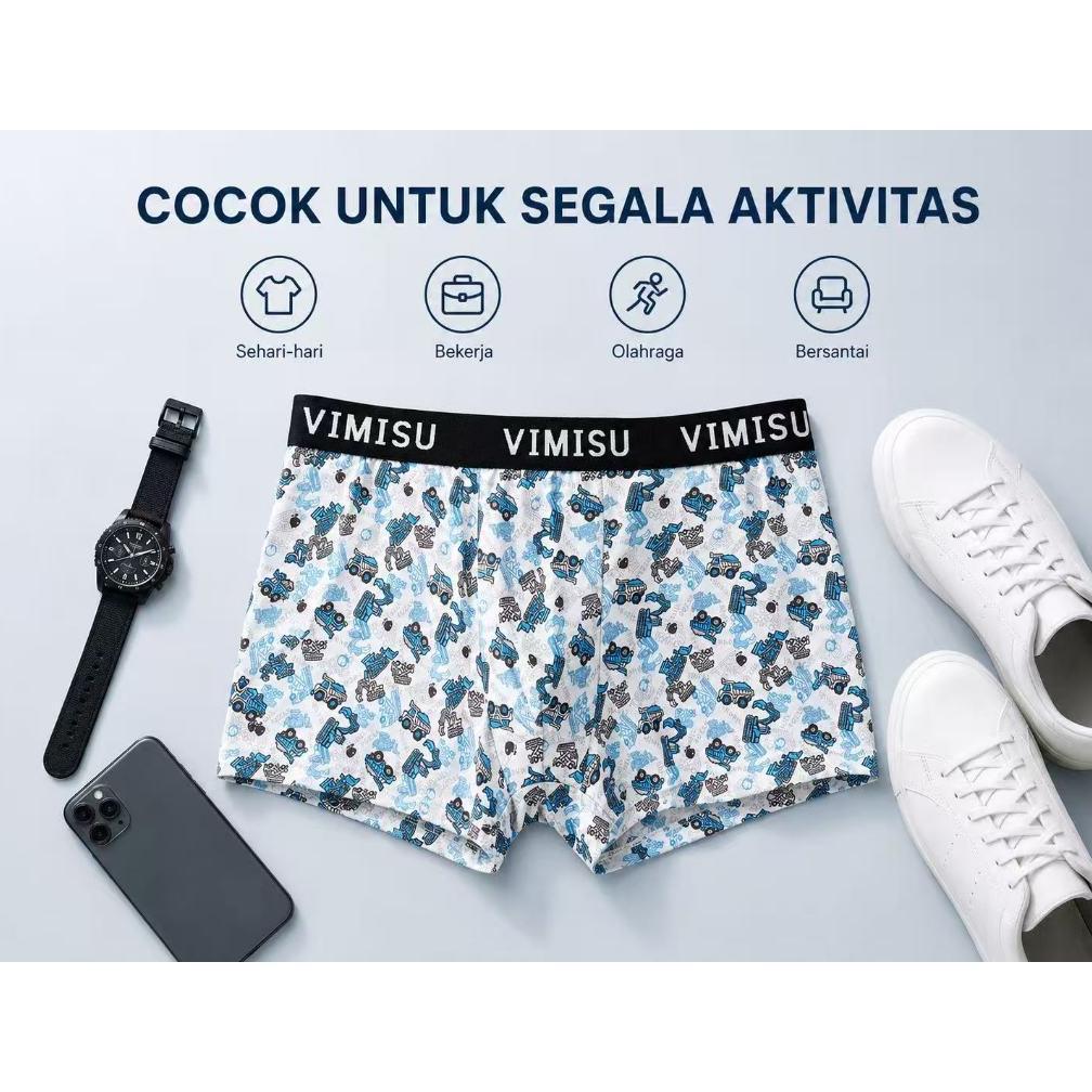 TERBARU [8PCS] BEST SELLER CD PRIA MOTIF SEAMLESS/BOXER COWOK REMAJA BAHAN HALUS DAN DINGIN CD/NYAMA