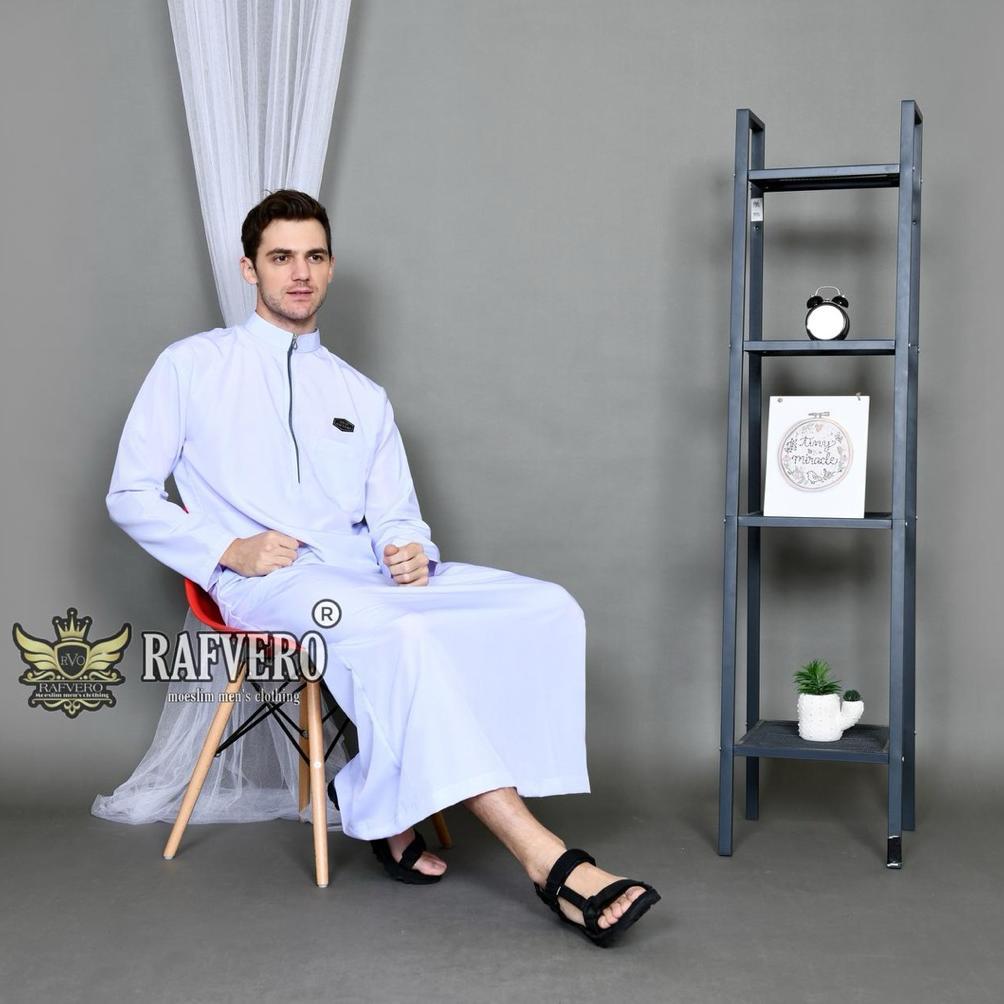 FAVORIT Jubah Khaleed Pria - Jubah Katun Toyobo Premium - Gamis Pria Dewasa Hitam Polos - Jubah Pria