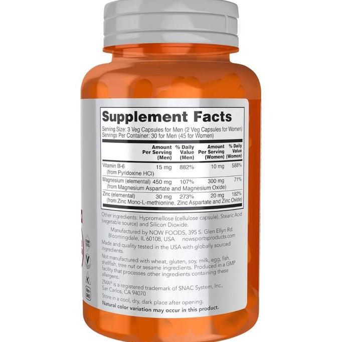Now Foods Food Sports Sport Zma Zinc Magnesium B6 Recovery Suplemen Olah Raga Rich Rabbit 100% Ori U