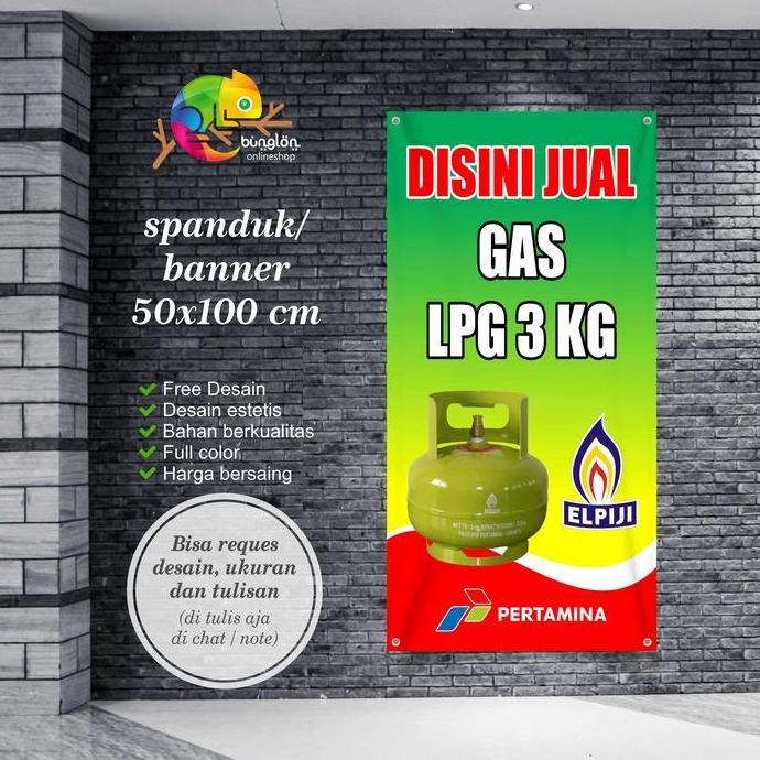 Spanduk, Banner Kecil Jual Gas Elpiji