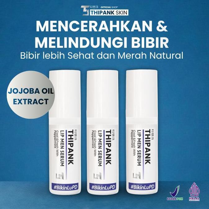 Newgirl- Niceyou- (3 Pcs) Thipank Lip Serum Pria With Extrack Peppermint Lip Serum Cowo Lip Serum Bi