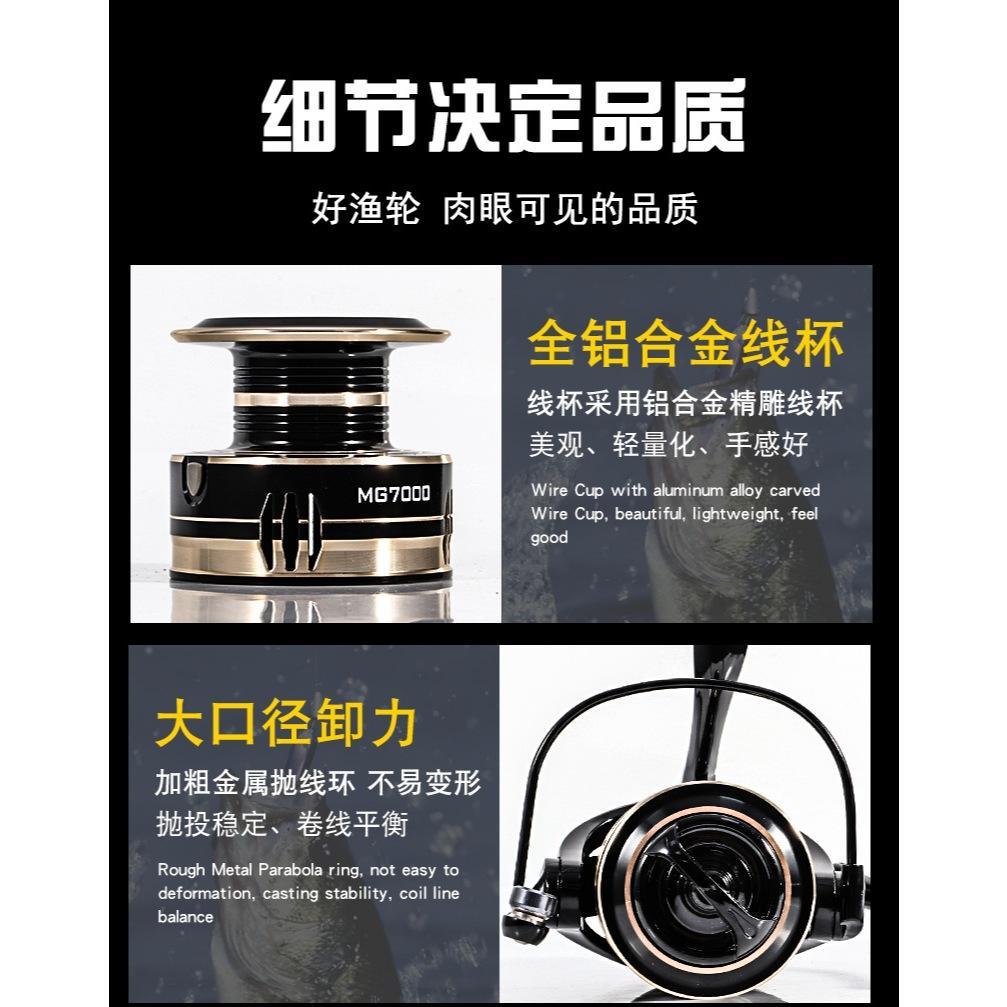 Daido Reel Real Pancing Spinning Series Mg1000 - Mg7000 Gear Ratio 5.2:1 Premium Standard Rell Rill 