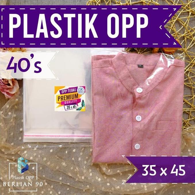 Newbitc- Langsungbungkus- Plastik Opp Lem 35X45 Cm Tebal 40 Micron / Plastik Opp Seal
