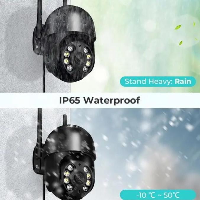 Smart WiFi Camera CCTV Oudoor Warna Hitam / Kamera Online pantau Via HP / Smart IP Cam Online / Kame