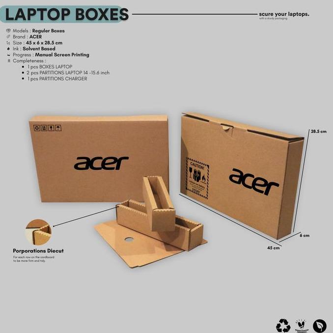 Newbitc- Langsungbungkus- Kardus Dus Box Kotak Tempat Laptop Acer