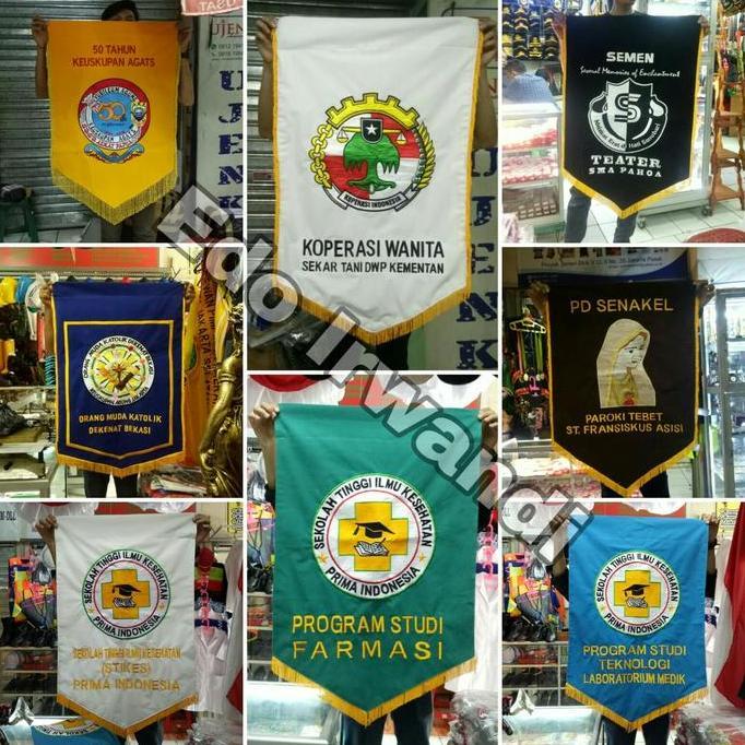 Bendera Vandel Bendera Pataka Bendera Ruangan Vandel Besar Bordir