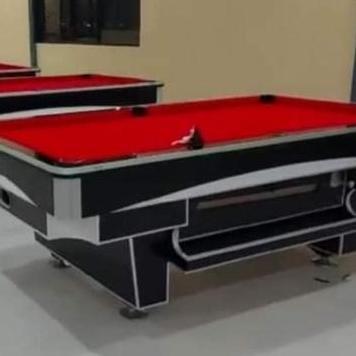Terlaris Billiard Biliard Pool Table 7Ft 7Feet Koin Full Set Perlengkapan Bermain