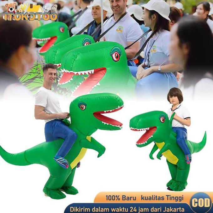 RGPOTZ Kostum Dino Kostum Dinosaurus Anak Dan Dewasa Permainan Kostum