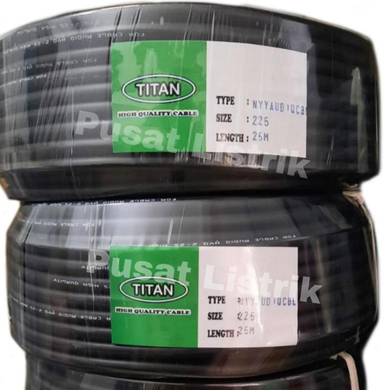 Kabel Listrik 2X2,5 25M Hitam Titan Kabel Serabut Hitam 25M Titan 2X2.5Mm Kabel Listrik 1 Roll