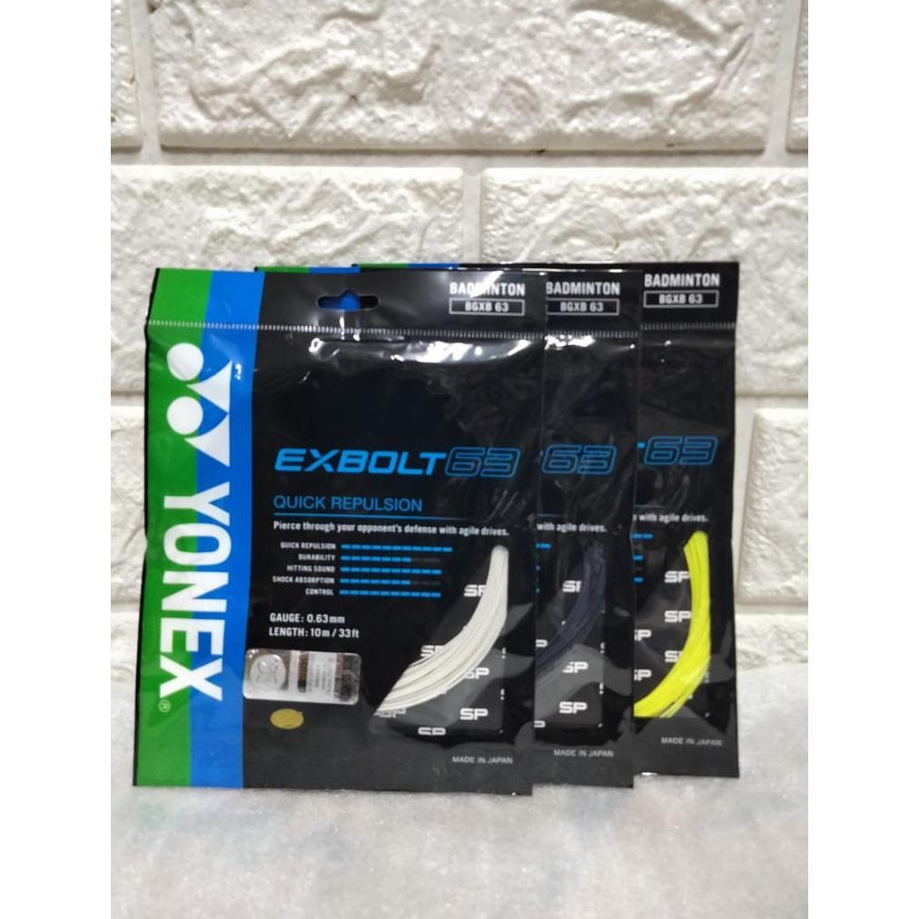NEW SENAR RAKET BADMINTON YONEX EXBOLT 63 ASLI ORIGINAL