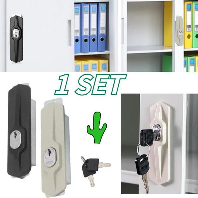RGPOTZ 1set Kunci Lemari Sliding Kunci Lemari Sleding Pintu Geser Kunci Lemari Arsip Kunci Filing Ca