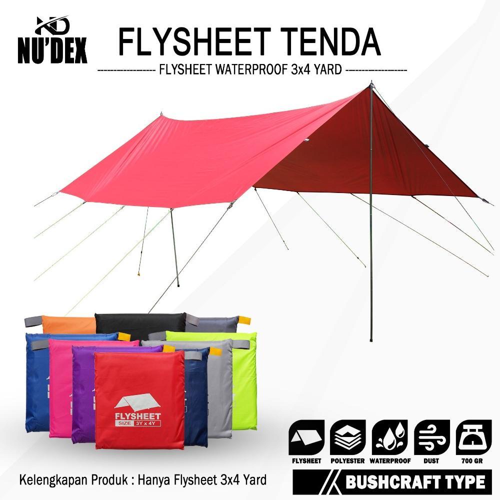 Flysheet Tenda 3X4 Waterproof Pelindung Tenda Flysheet Outdoor Size 3X4 Coating Silver Anti Sinar Uv