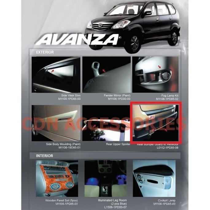 Rear Bumper Guard Avanza 2010 / Pengaman Bemper belakang Avanza