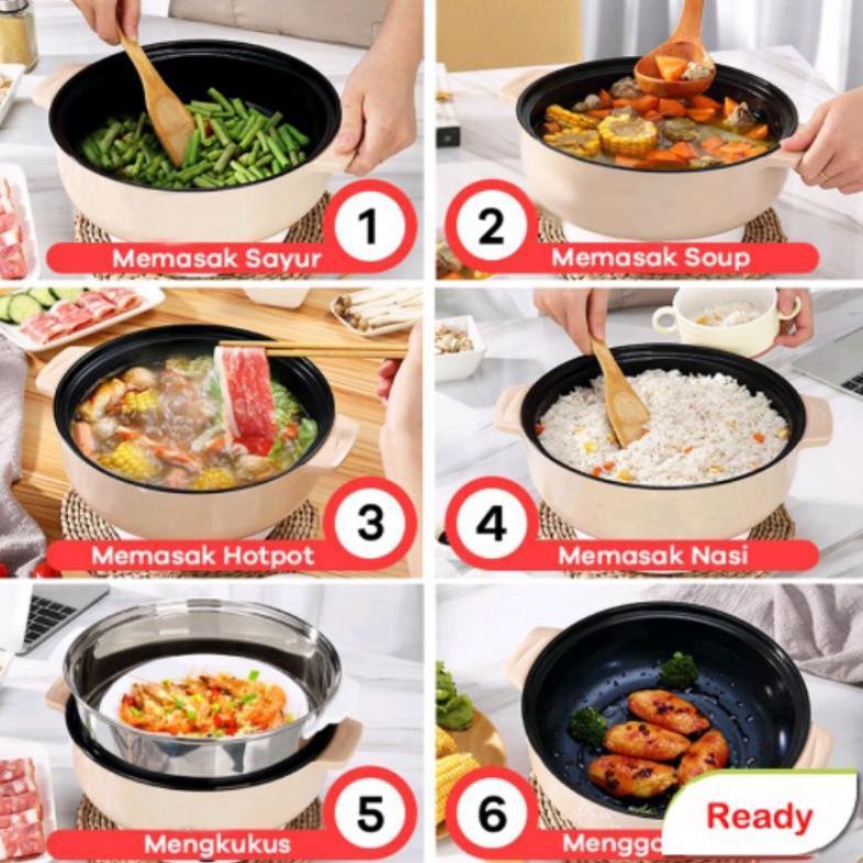 NEW PRODUCT Ekstra Besar Multifungsi Non-Stick Electric Rice Cooker Memasak Steamboat Pot Periuk Nas
