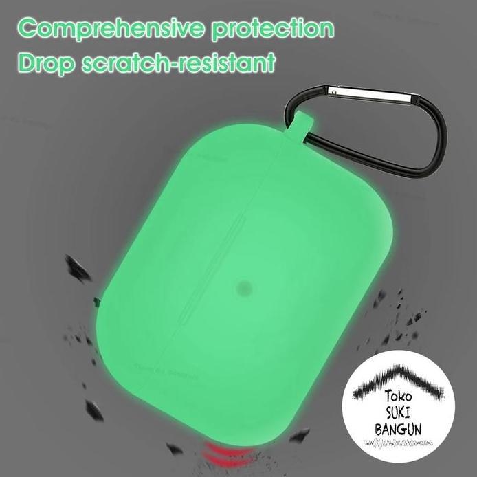 Ready Case untuk Airpods Pro GLOW IN THE DARK Silicone Rubber Casing Cover Pouch Protector murah