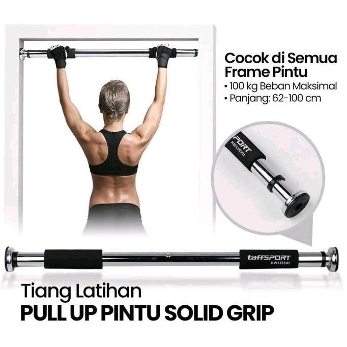 EXTLYPO TaffSPORT Tiang Latihan Pull Up Pintu Solid Grip 62-100cm - HW139501