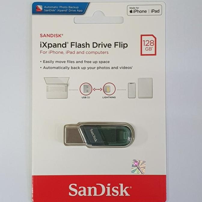 SANDISK ixpand Flash Drive Flip 128 GB For iphone|ixpand 128gb