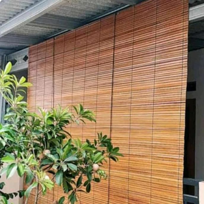 tirai/krey Kerai kerei bambu sawit jendela tarik hotel jepang plus tali penggulung