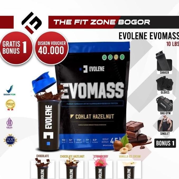 Evolene Evomass Gainer 10 Lbs 4500 Gram Weight Gainer Evolene Bpom