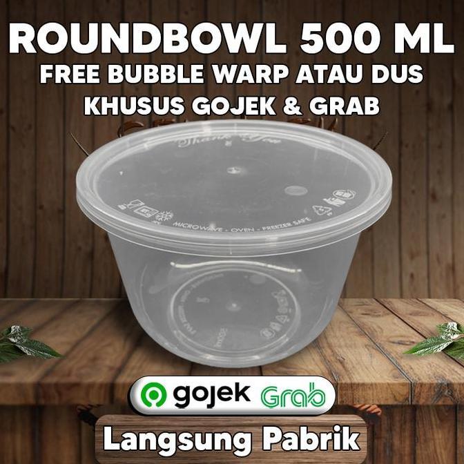 Verpackung- Thinwall Mangkok 500Ml / Mangkuk Plastik 500 Ml / Thinwall Bulat 500Ml