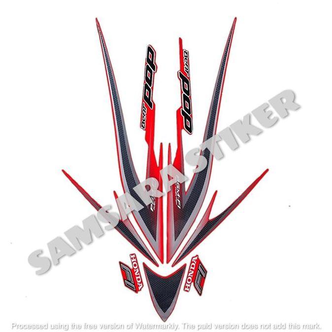 STIKER STRIPING LIS LES BODY MOTOR HONDA BEAT POP 2015 & STRIPING BEAT POP 2015 FULL SET Motorcycle