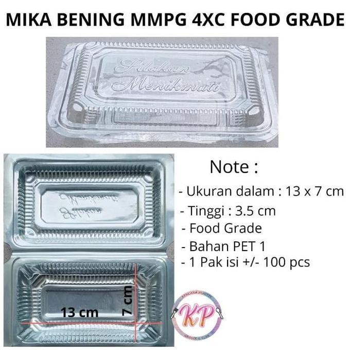- Isi 100Pcs Ukuran 4 Box Mika Plastik Bening Lipat Staples Tempat Wadah Kue Makanan Nasi Kuning