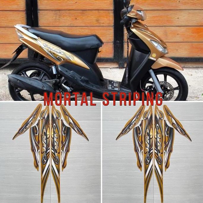 STIKER STRIPING MOTOR MIO SMILE 2010 2011 GOLD Motorcycle