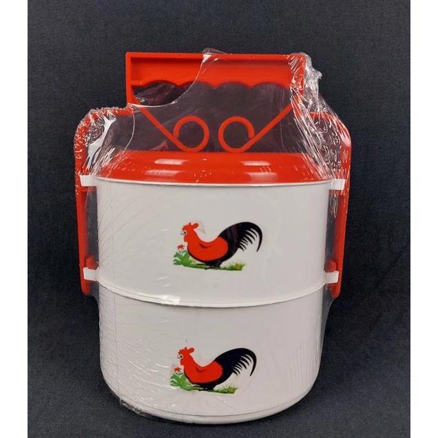 BEST SALE Rantang Plastik Idola Susun 2 Ayam Putih Tebal